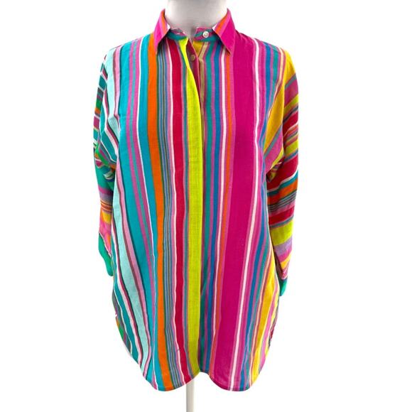 Vilagallo Louise Caicos striped button down top - Picture 2 of 7
